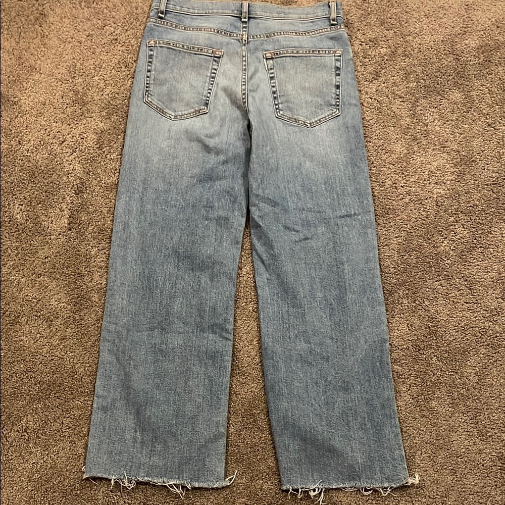 ASKK NY Blue Cropped Straight Leg Jeans size 8 - Picture 7 of 14